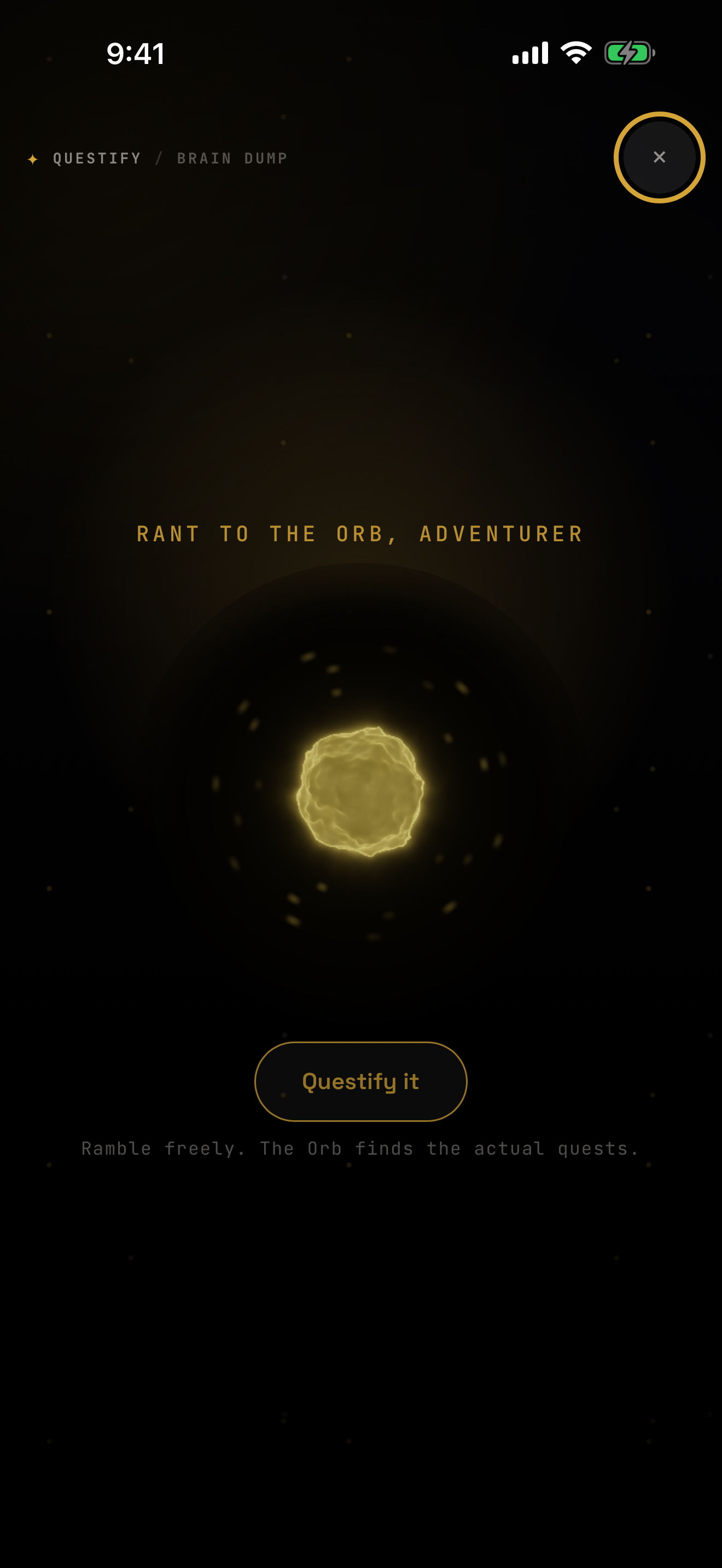 Questify daily planning experience